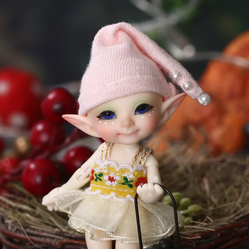 Realpuki Pupu Бесплатная доставка кукла фэйрленд ФЛ BJD 1/13 розовая улыбка эльфы игрушки