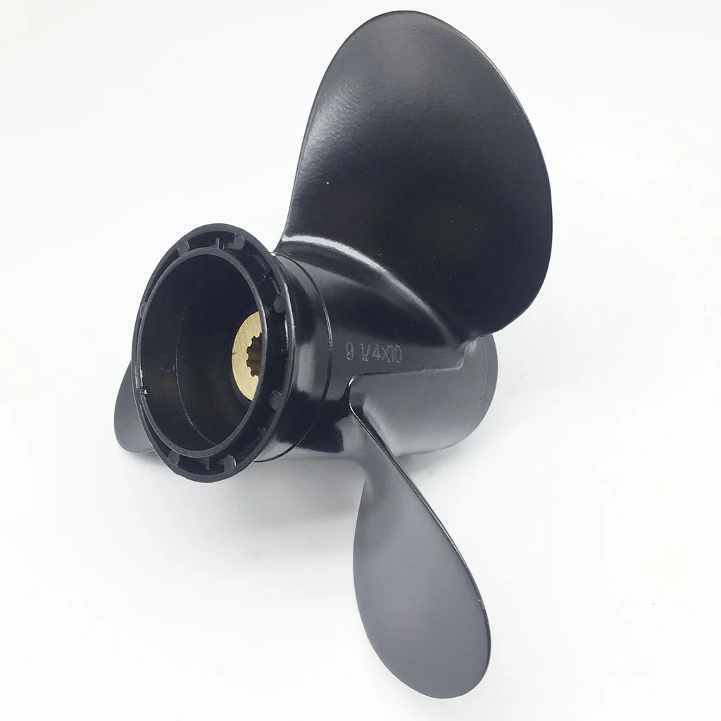 3 Blade Prop Propeller 9 1/4 x 10 for Evinrude Johnson 8-15HP For Suzuki Outboard Engine 8-15HP Black