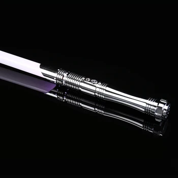 

SaberFeast Christmas Lightsaber RGB 6 Soundfonts Heavy Dueling 1 Inch Removable Blade Glossy Mental Hilt FOC Children Toys-014