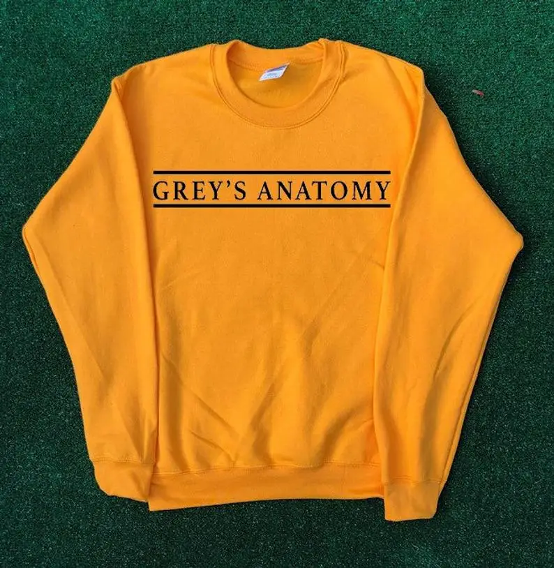 

Sweatshirt Tumblr Jumper Aesthetic Hoodies Long Sleeve Top Greys Anatomy Sweatshirt You're My Favorite Person Grey Sloan