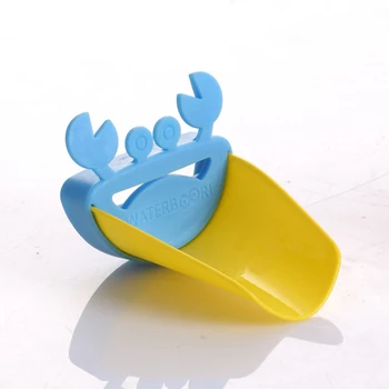 

Animal extending the toilet basin sink faucet to extend the mouth diversion water chute