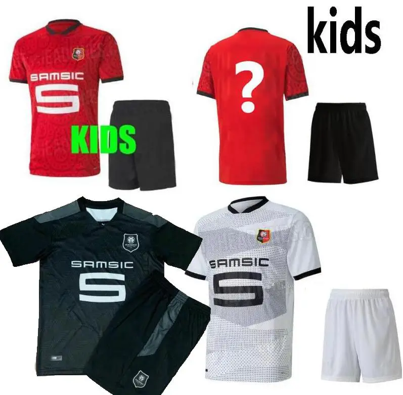 

kids Rennes 20 21 Stade Rennais fc soccer Jerseys away Niang BOURIGEAUD Terrier 2020 2021 maillot de foot Camavinga kids kit