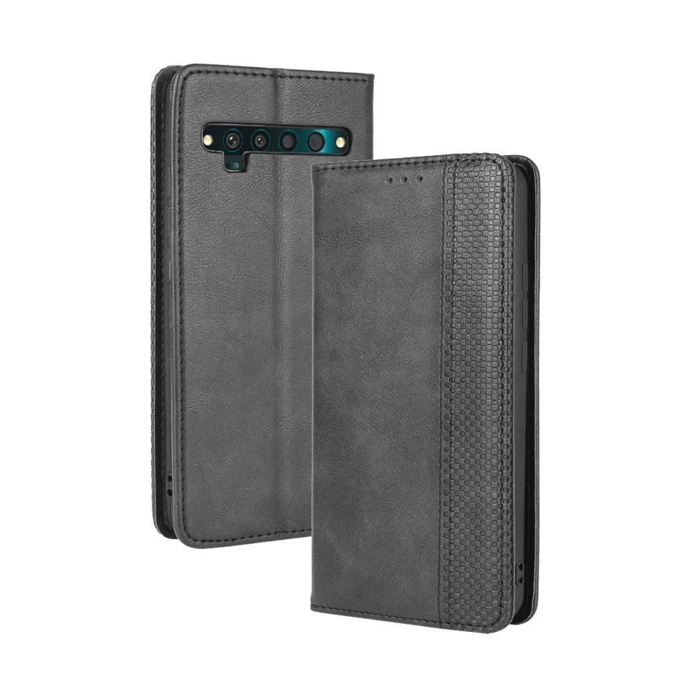 Per TCL 10 5G Telefono Custodia Flip a Portafoglio Folio Pelle