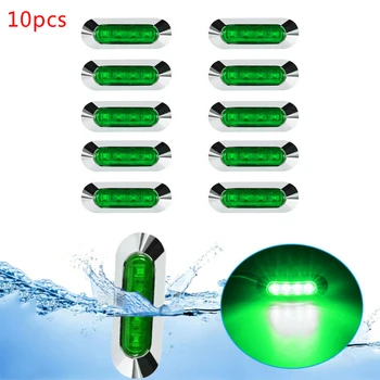 

SUV Side Marker Lights Waterproof 3.8 X 1.3 X 0.78 In SMD LEDs 10x Green