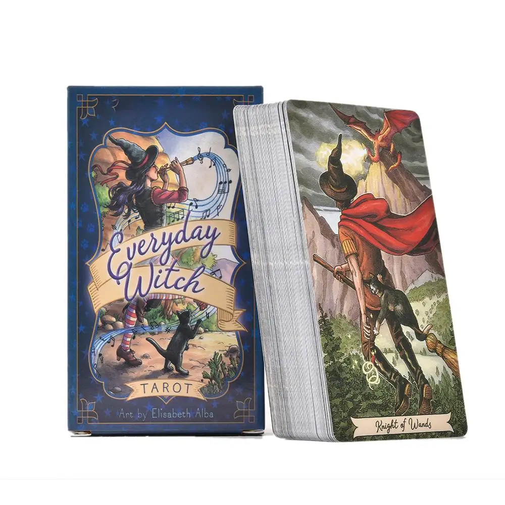 78PCS Everyday Witch Tarot Cards Deck Fate Divination Table Games Playing Card Family Party Entertainment