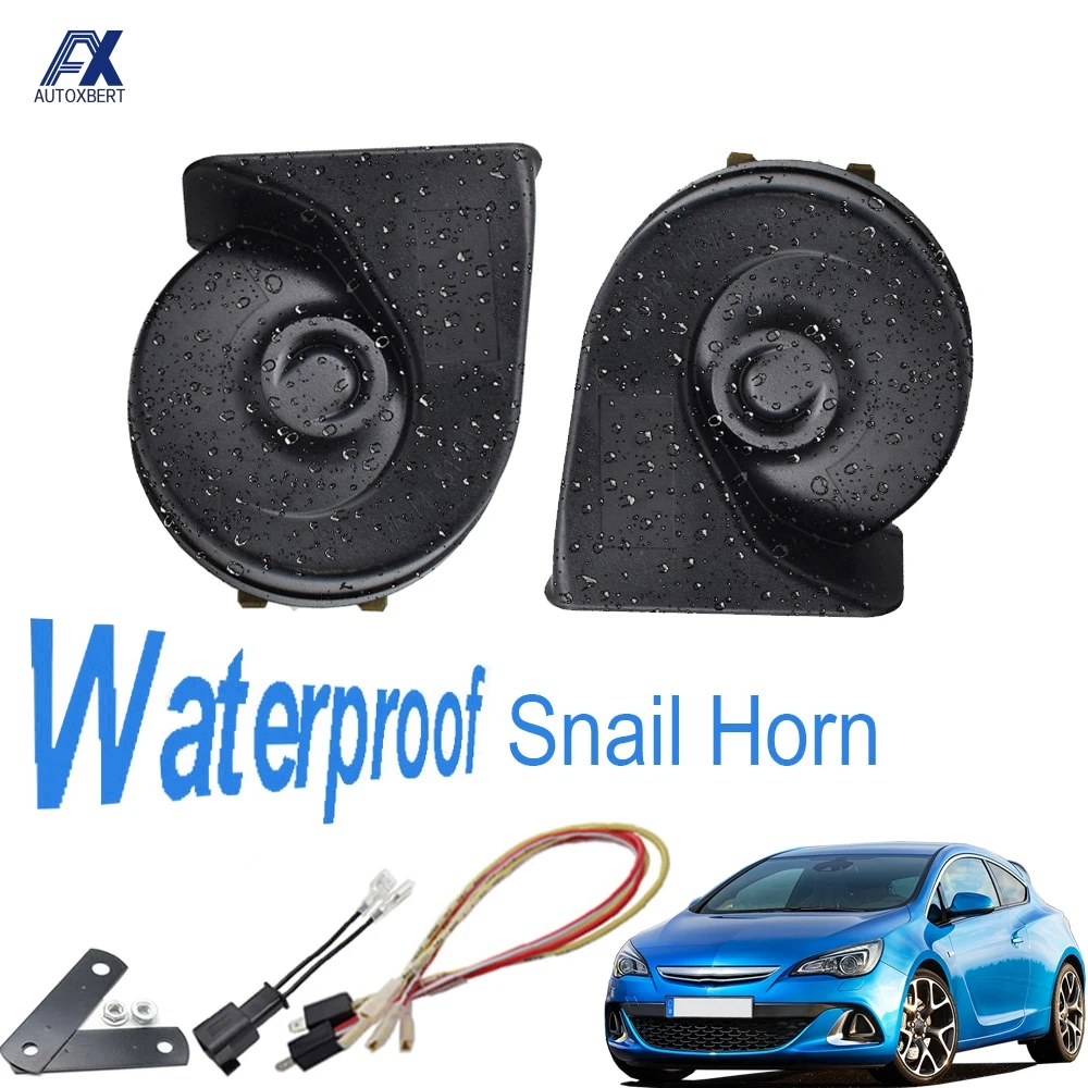 12V 110-125db громкий Водонепроницаемый автомобильный клаксон Улитка Тип звуковой сигнал для Opel Vauxhall Astra J K 2009- 410/510 Гц высокий низкий шаг Авто Рог