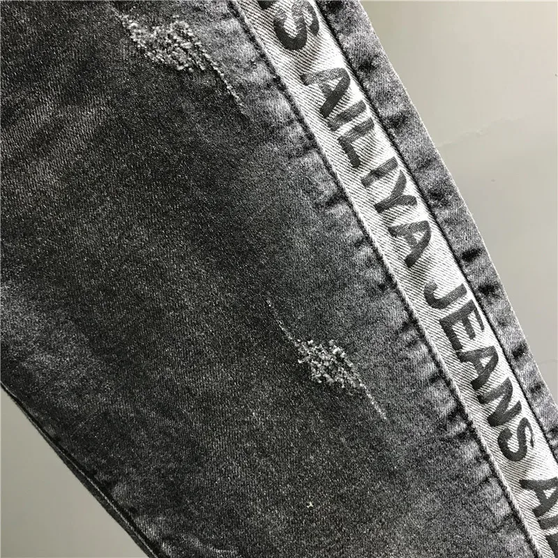 Женские джинсы шаровары из хлопка Длинные свободные на молнии со средней талией