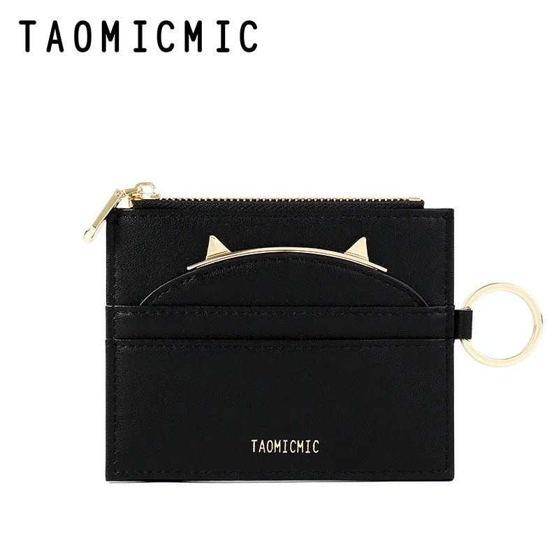 Женский кошелек TAOMICMIC, женский короткий кошелек с несколькими картами, модный мини кошелек на молнии, женский брелок, кошелек для монет