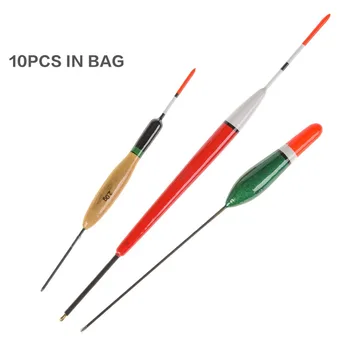 

10pcs/lot Fishing Float Bobber High Sensitivity Float Marked Bold Tail Fir Wood Fluorescent Fishing Light Float Fishing Accessor