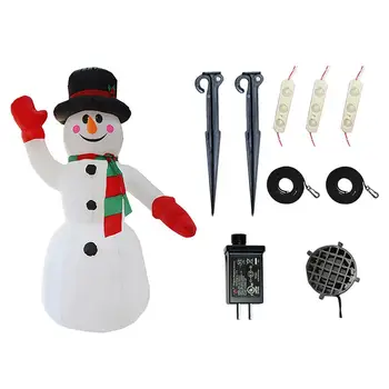 

2.4m Christmas Inflatable Decor LED Light Snowman Doll Xmas Party Garden Ornament Lovely Christmas Holiday Decoration