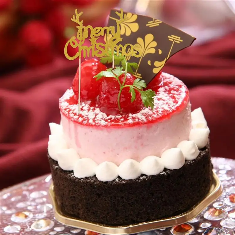 20Pcs Christmas Cake Toppers Portable Unique Cute Creative Party Supplies Party Decoration