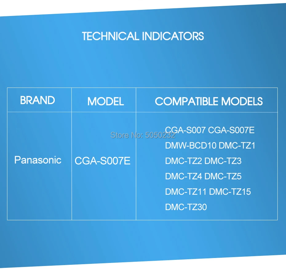 Panasonic 3,7 V 1000 мА/ч, CGA-S007E CGA-S007 Камера Батарея DMC TZ1 TZ2 TZ3 TZ4 TZ5 TZ50 Lumix DMC-TZ15GK запасной аккумулятор