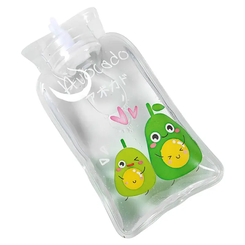 Милые, прозрачные грелка мультфильм мини-грелка ручной бутылки горячей воды маленький портативный ручной подогреватель воды инъекции сумка для хранения - Цвет: 4