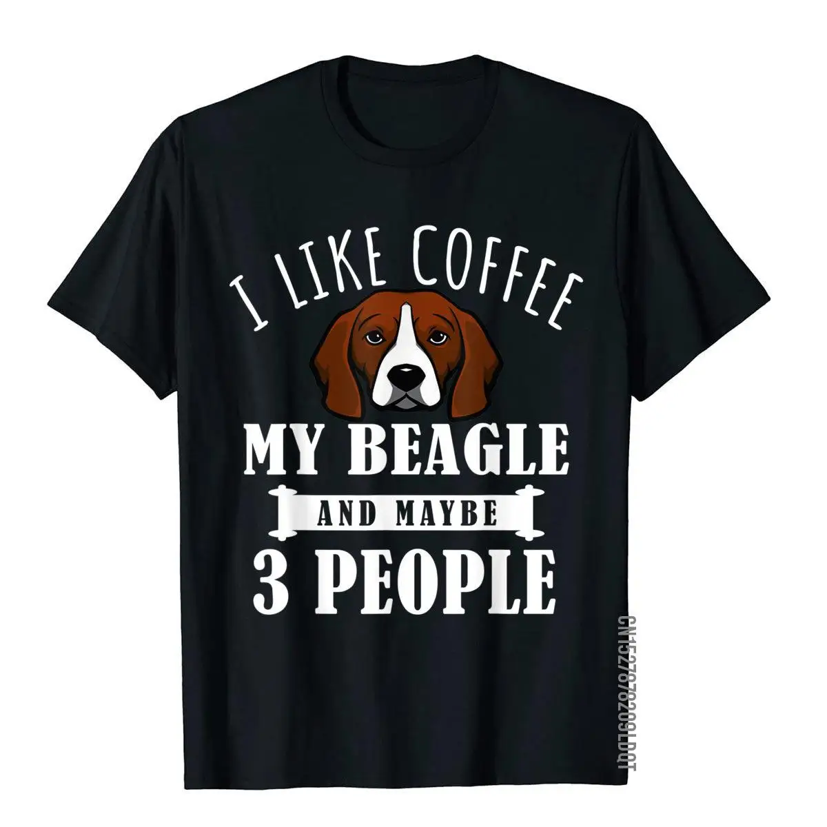 I Like Coffee Beagle And Maybe 3 People Funny Dog Lover Gift T-Shirt__B8798black