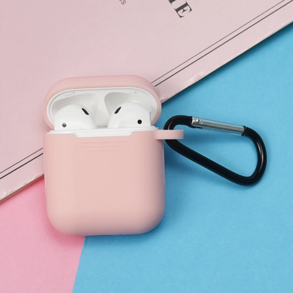 Full Protective Case Cover For Portable Silicone Skin with Keychain Cover for Apple Earphone Charging Case 2019 New High Quality