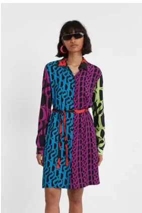 7 DESIGUAL Новое испанское женское джинсовое платье без рукавов DESIGUAL - Цвет: 7