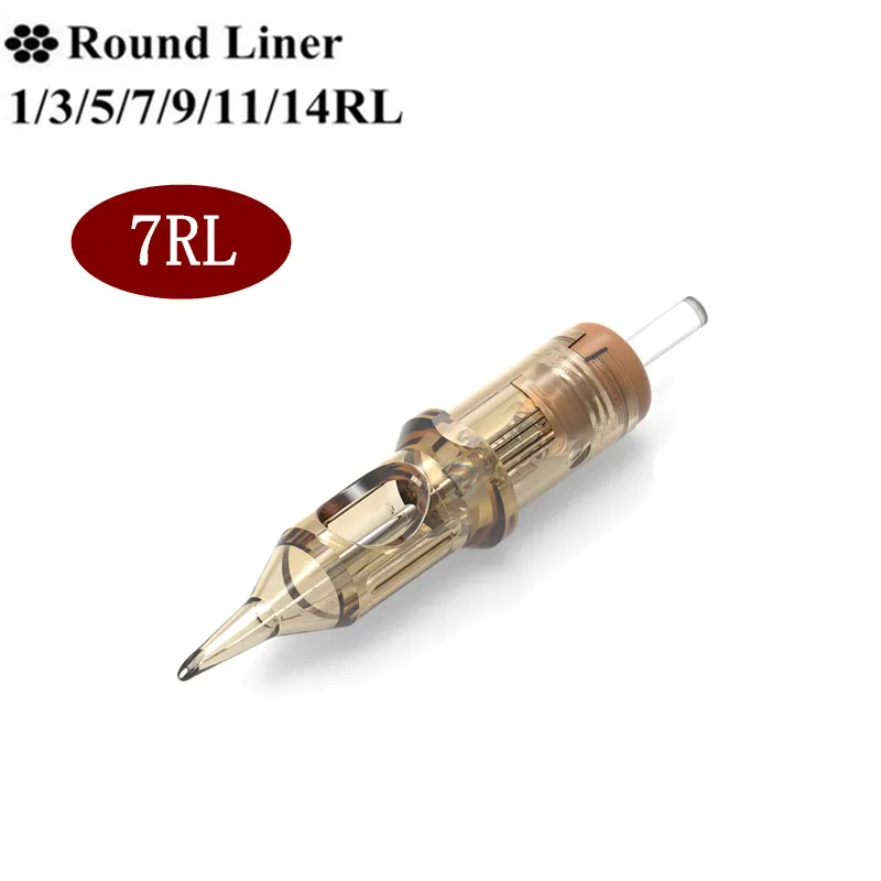 1207RL иглы картриджа татуировки Одноразовые полуперманентный макияж бровей Татуировка ручка машина поставка