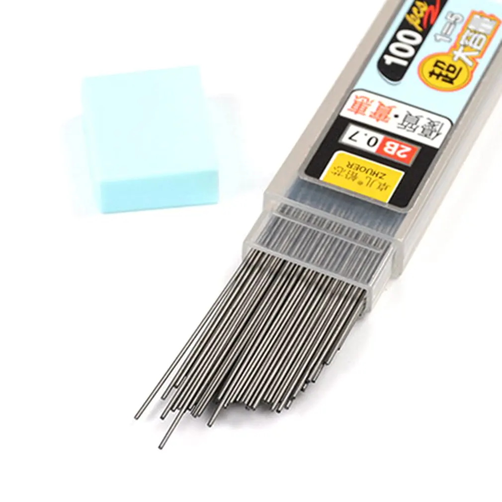 0.7 automatic pencil core lead core 0.5/0.7mm pen automatic pencil refills school stationery Writing accessories - Lead Color: 0.7