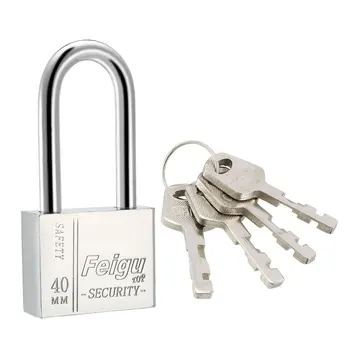 

uxcell 40mm Body Width Steel Padlock Hardened Shackle Chrome Finished, Keyed Different