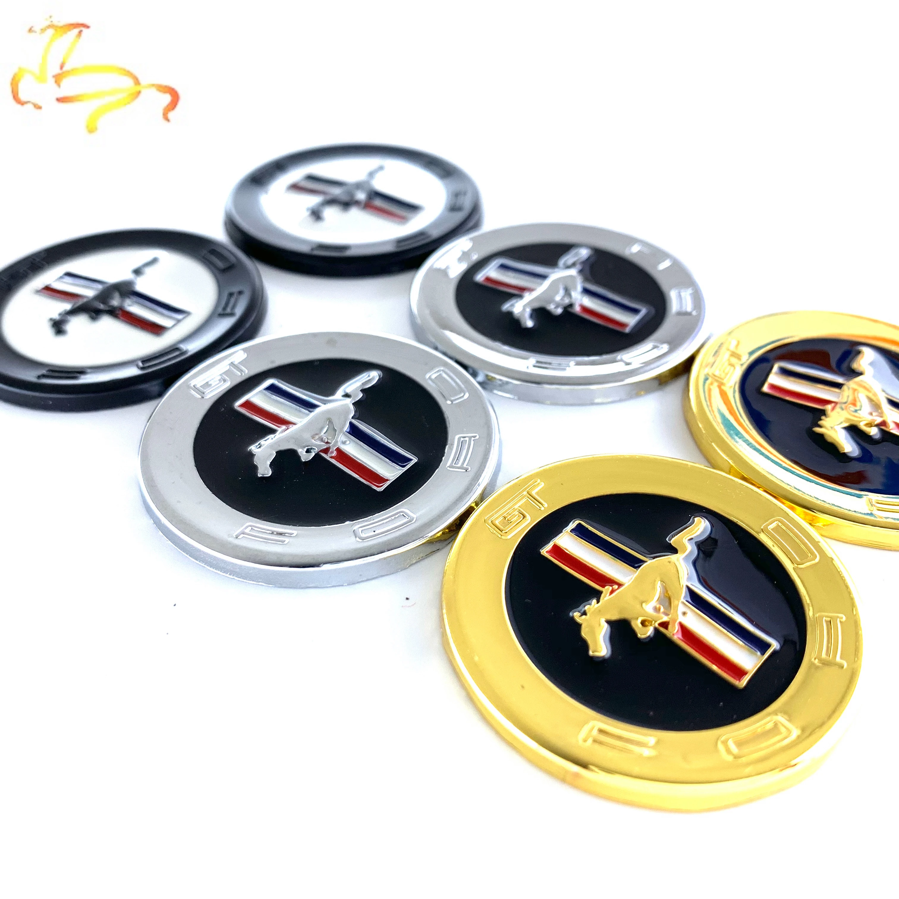 フォードマスタングロゴ付き3d車のドアエンブレム 2枚 車のステッカー Car Stickers Aliexpress