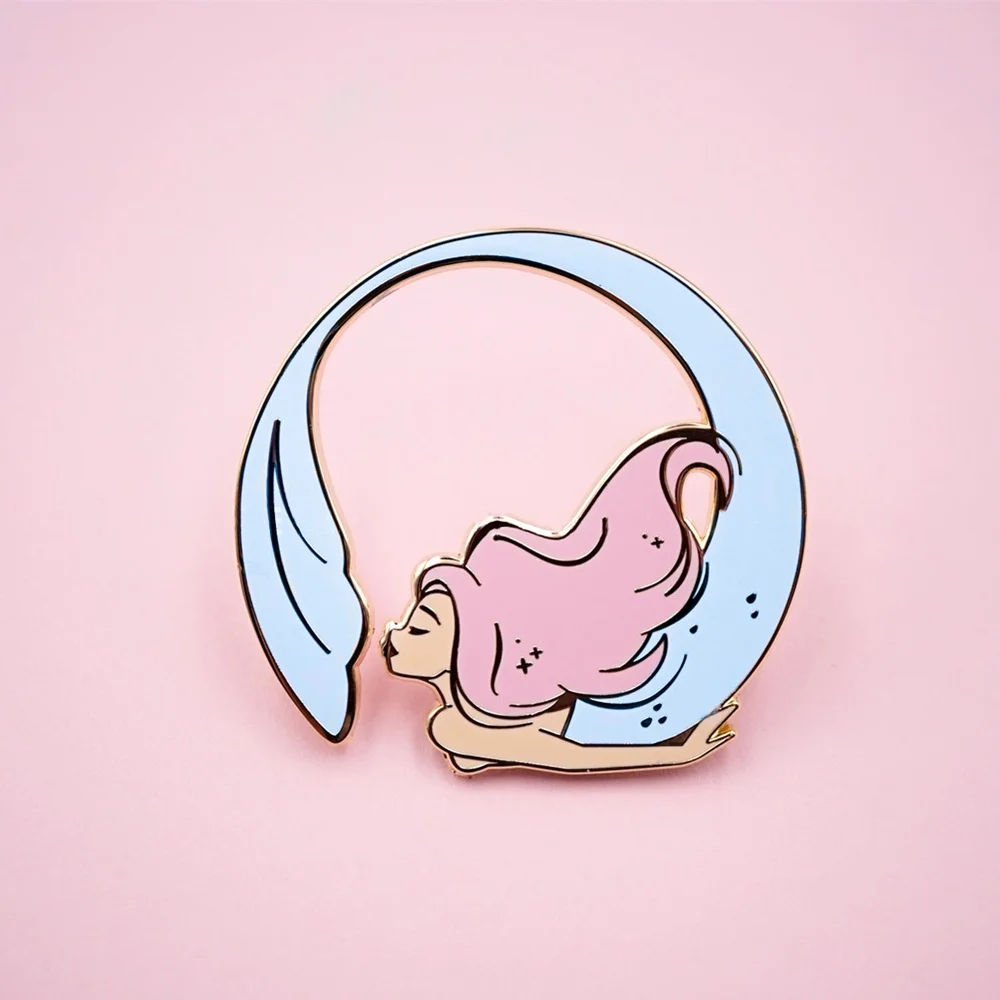 Novelty Mermaid Enamel Pin Lapel Pins Badge Brooch Jewelry Accessory Brooches AliExpress