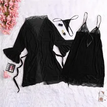 Женское нижнее белье, кружевной камзол, ночная рубашка, пеньюар однотонный, слинг, удобный костюм, комплект нижнего белья размера плюс, модная Женская Новинка