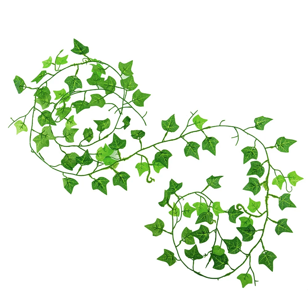 Artificial Ivy Leaves Vine Decor Home Wedding 2.4m Hanging Green Garden Party Fake Foliage Flowers Garland Decoration Plants