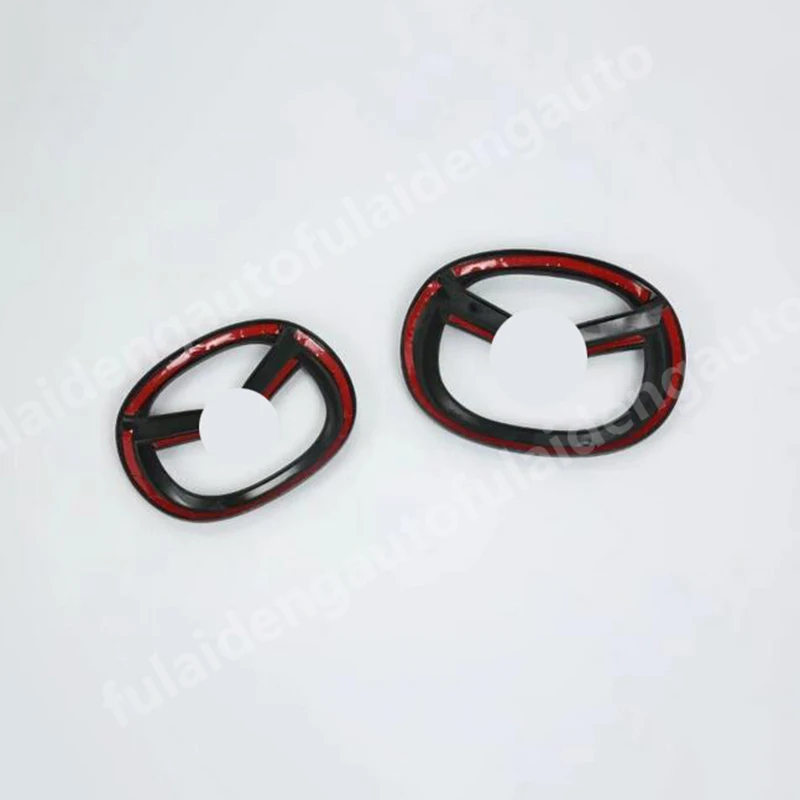 2 шт. для Mazda CX-5 CX5- ABS карбоновая крышка багажника Передняя и задняя эмблема значок символ логотип накладка