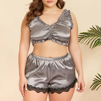 

XL-4XL pyjama femme sexy Pajamas For Women Plus Size Pijamas Women Sexy Pyjamas Women Lace Sleepwear pijamas de mujer pigiama