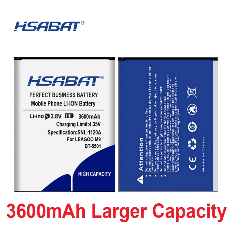 Аккумулятор HSABAT 0 Cycle 3600 мАч аккумулятор для LEAGOO M9 5 дюйма MTK6580A высококачественный