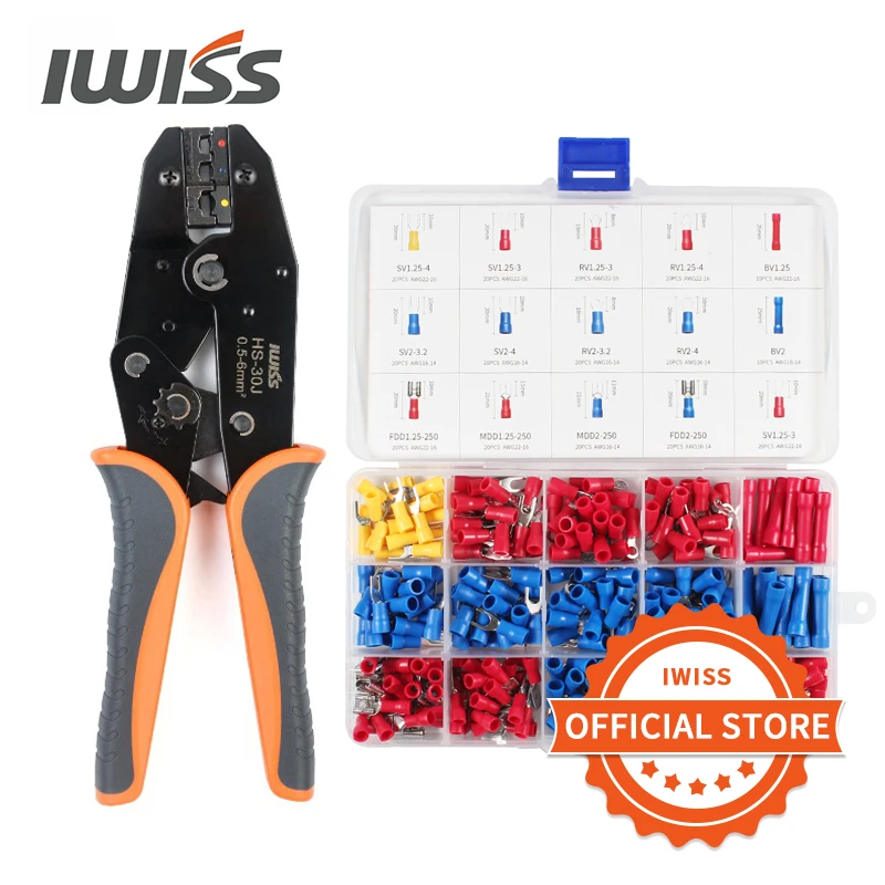 IWISS HS30J Crimping Tools set wire Connector Crimping Pliers 280pcs