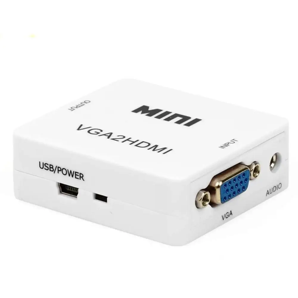  VGA a HDMI Mini Box HD Video/Audio Convertitore per il Computer Portatile/Xiaomi Box/PC/Proiettore 