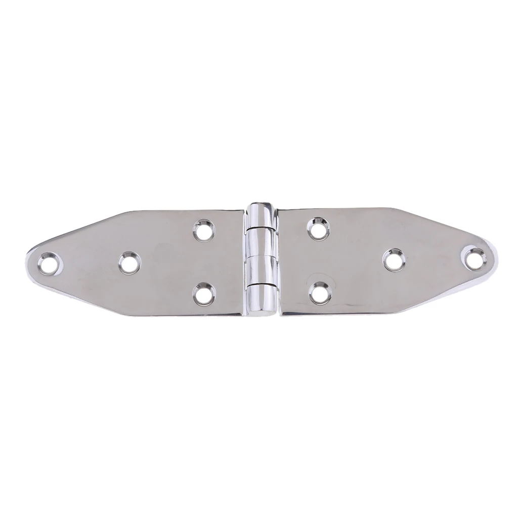 Silver 316 Stainless Steel Marine Deck Cabin Strap Hinge Hardware Boat Parts