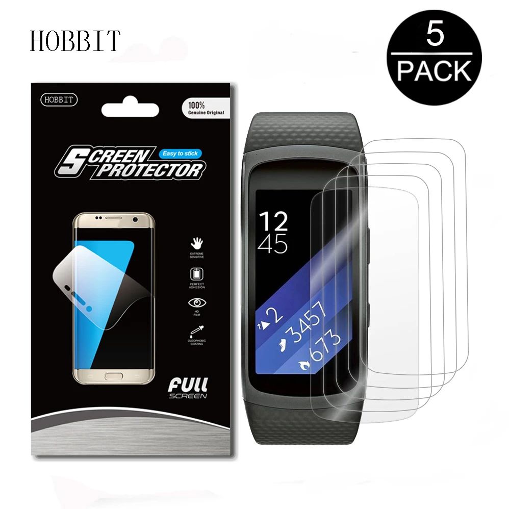 5 шт. в упаковке для samsung gear Fit 2 Fit 2 Pro, защита экрана из мягкого ТПУ, ремешок для спортивных смарт-часов, защитная пленка