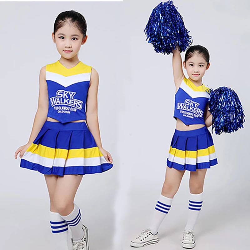 

School Dance Costume Student Cheerleader Uniform Team Competition Sport Gymnastics Kids Stage Performance Clothing