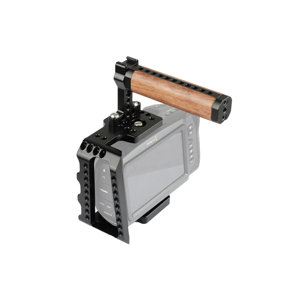Kayulin дизайн Профессиональный Dlsr Камера Половина Клетка с деревянной ручкой и башмак крепление для BMPCC 4K