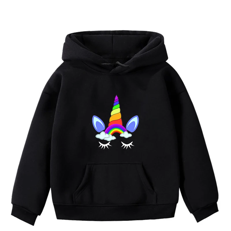Hoodies 2 Стиль Единорог Одежда с рисунком Демисезонный, детские толстовки с капюшоном, толстовки с капюшоном для мальчиков и девочек, куртки для детей, Повседневное свитшот, пальто, пуловер - Цвет: Hoodies 2