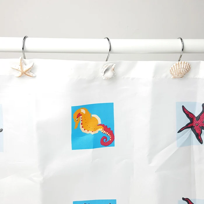 Новые 12 шт. Seashell раковины душ занавески крючки для домашнего декора ванной комнаты