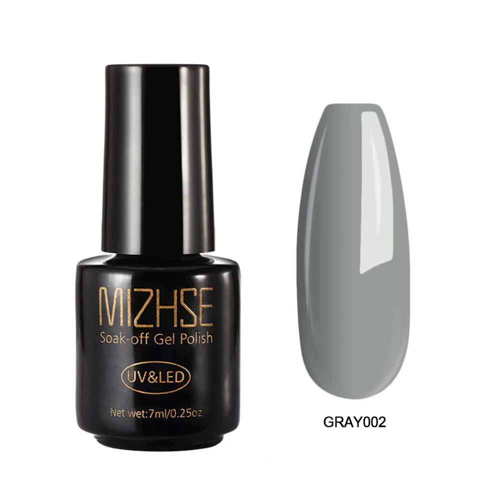 X-Gray002 MIZHSE 7 мл модный розовый цвет серия УФ гель лак для ногтей Гель-лак Длительное впитывание УФ-гель для ногтей горячий Гель-лак салон - Цвет: X-Gray002