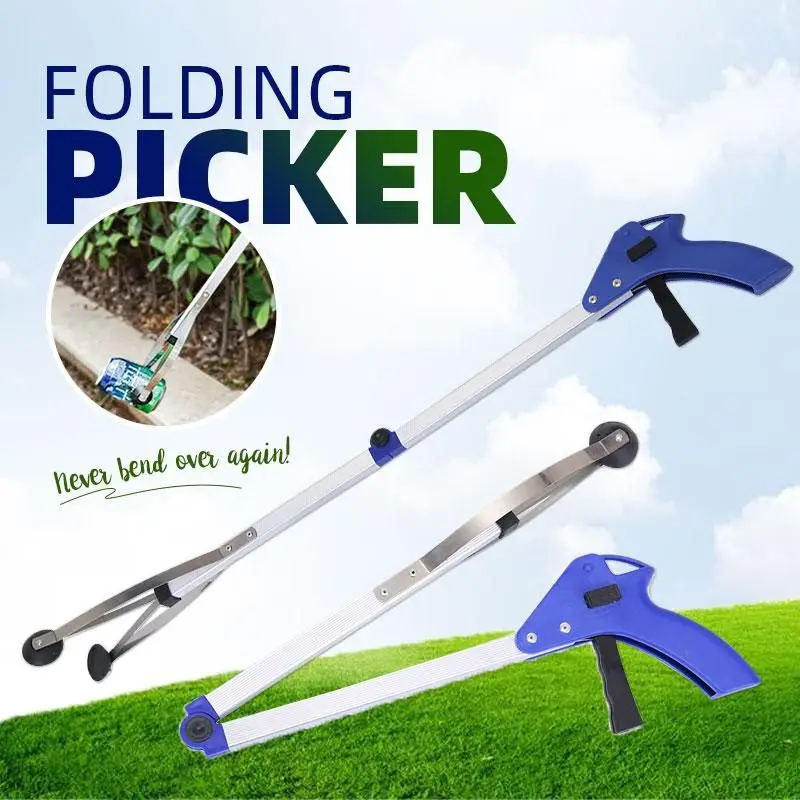 

Folding Picker Household Garbage Picking Clip Elescopic Sanitation Clip Picking Pliers