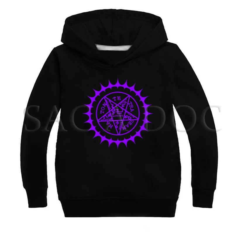 Hoodies 1 Коллекция года, детские толстовки с капюшоном для мальчиков хлопковый свитер для девочек-подростков весенне-осенние детские топы в стиле хип-хоп, уличная одежда с принтом «Черный Дворецкий» - Цвет: Hoodies 1