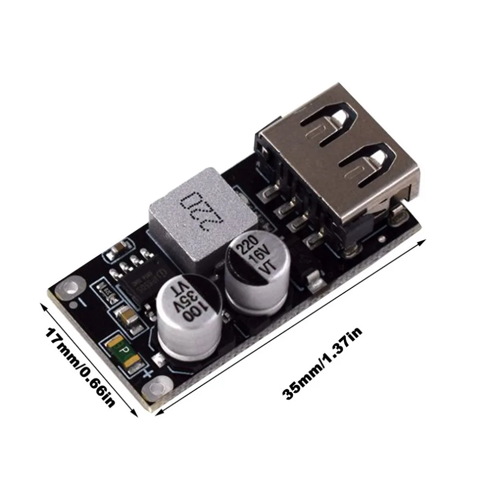 USB DC-DC понижающий преобразователь зарядки понижающий модуль 6 V-32 V 9V 12V 24V постоянного тока до быстрое зарядное устройство монтажной платы 3V 5V 12V