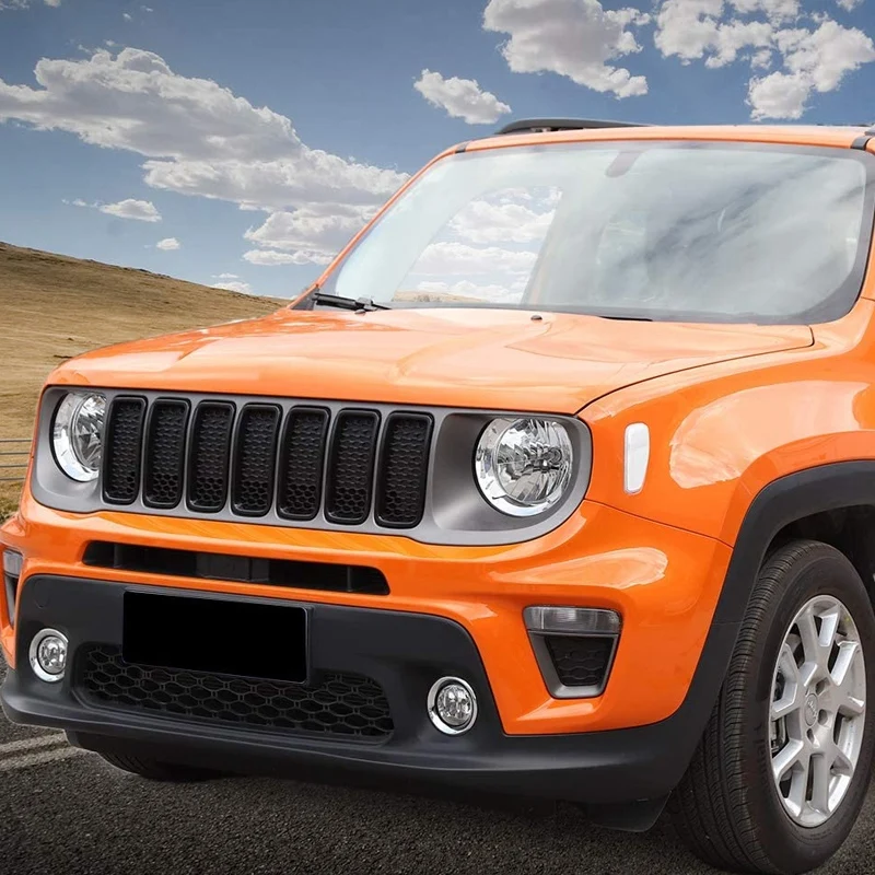 Для Jeep Renegade 2019 2020 передние вставки для радиаторной решетки внешние аксессуары ABS