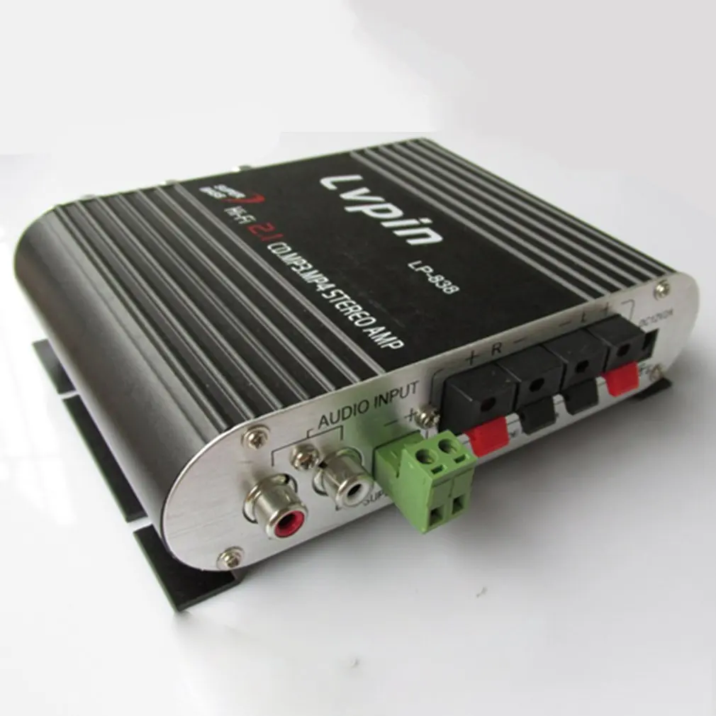  Lepy LP-838 Power Car Amplifier Hi-Fi 2.1 MP3 Radio Audio Stereo Bass Speaker Booster Player for Mo