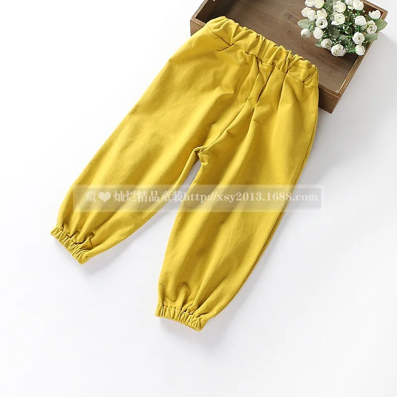Autumn Childrenswear Crawler Men And Women Children Pure Cotton Sweatpants Trousers Closing Fashion Children Harem Pants Tr