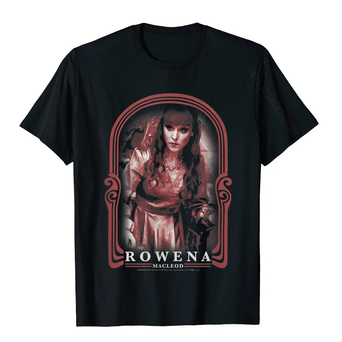 Printed NEW YEAR DAY 100% Cotton Round Collar Tops Tees Short Sleeve Printed On T-Shirt 2021 Newest Family Tshirts Supernatura Rowena Mac eod Witchy Red Frame T-Shirt__208 black