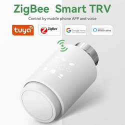 Contrôleur de température de radiateur thermostatique d'intérieur Programmable, Tuya Smart ZigBee, actionneur de radiateur TRV pour Google Alexa 
