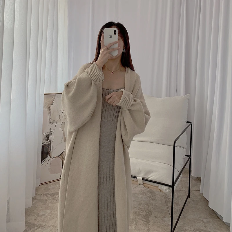 2020 Plus Size Long Women Faux Wool Sweater Autumn