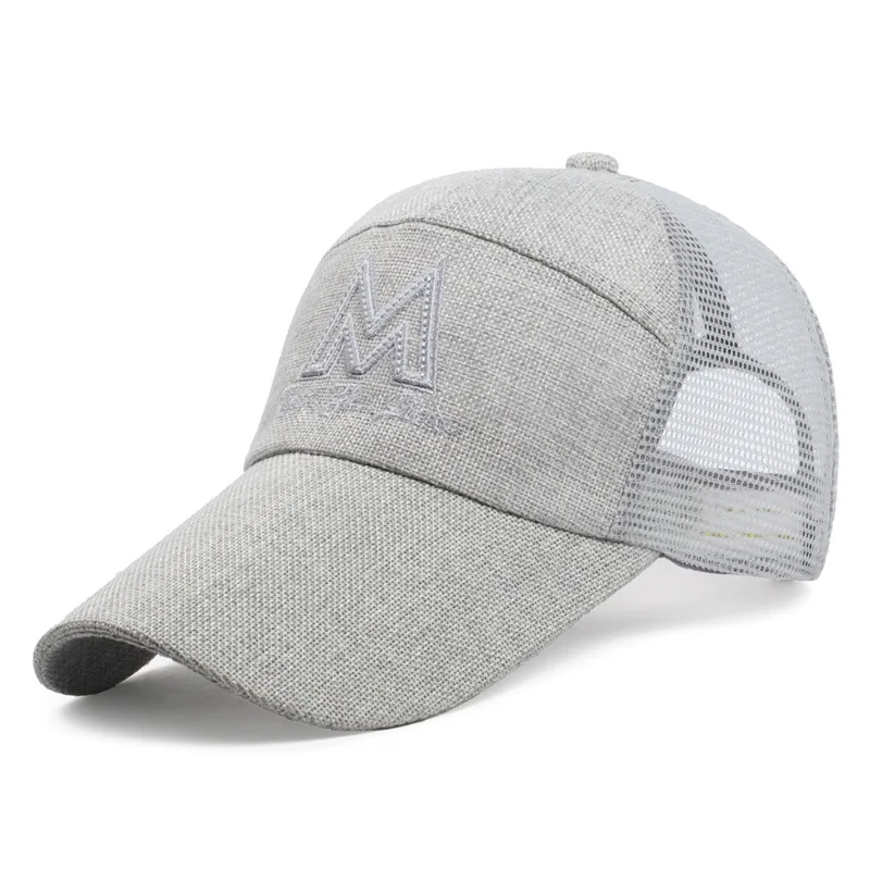 2020 Letter M Baseball Cap Breathable Mesh Outdoor Men`s Hat Adjustable Embroidered Mark Hats Summer Sunhat07