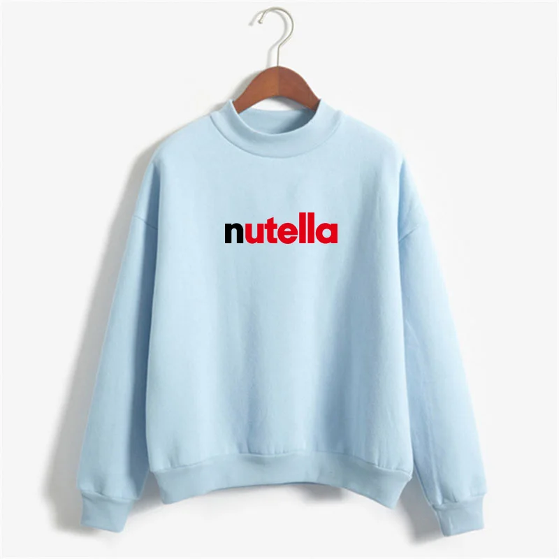 Толстовка Nutella/Толстовка nutella с мультяшным принтом/пуловер Omnomnom/Толстовка для влюбленных Nutella/пуловер с шоколадом/женский свитер - Цвет: sweatshirt blue4